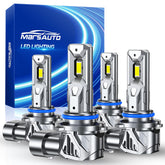 Marsauto 9005/9006 bulbs pack4 front view for an easy bright upgrade