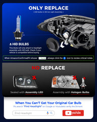 Marsauto D2S HID bulbs durable design withstands all-weather driving