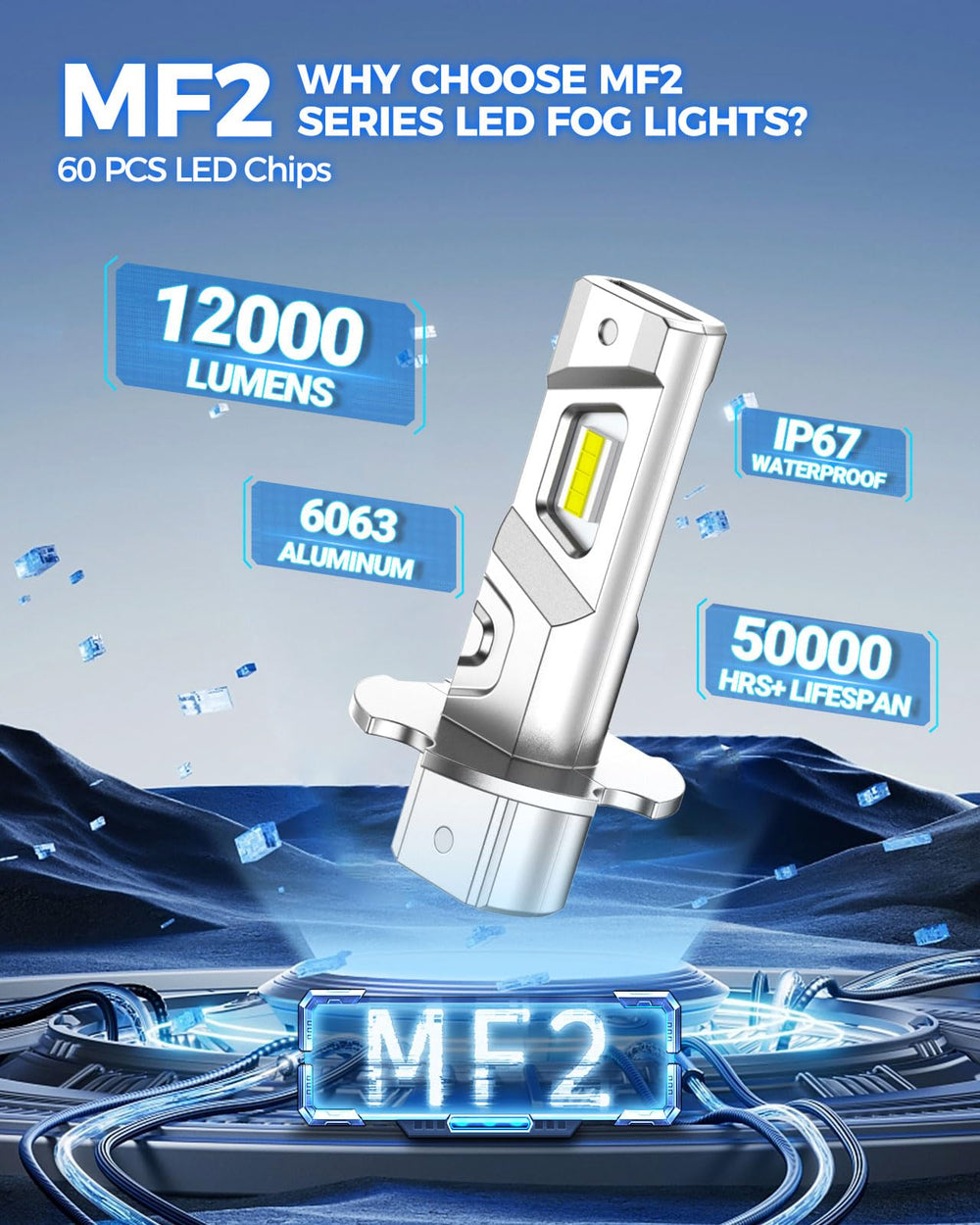 Marsauto H3 LED with IP68 seal withstands water and dust.