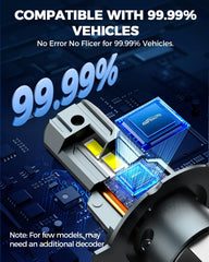 Marsauto H4 bulb near-universal compatibility minimizes flicker and decoding issues.