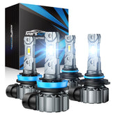Marsauto M1S 9005/H11 bulbs assembly shows 1:1 fit and plug-and-play convenience.