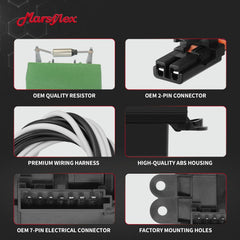 Marsflex resistor terminal connectors ensure consistent electrical contact.