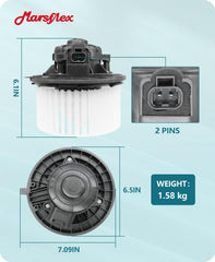 Marsflex Front Blower Motor 22741027 compatibility chart helps GM vehicle matching.