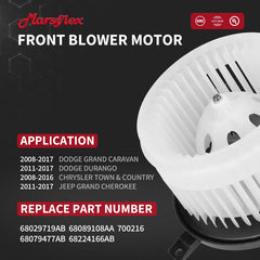 Marsflex blower motor side view highlights compact, fit-for-install design.