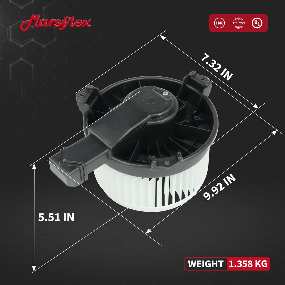 Marsflex front blower motor during testing demonstrates durable performance.