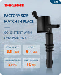 Marsram FD508 identification label confirms compatibility and part numbers.