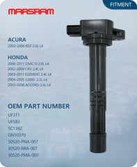 Marsram UF311 ignition coil pack side view highlighting compact form for easy installation