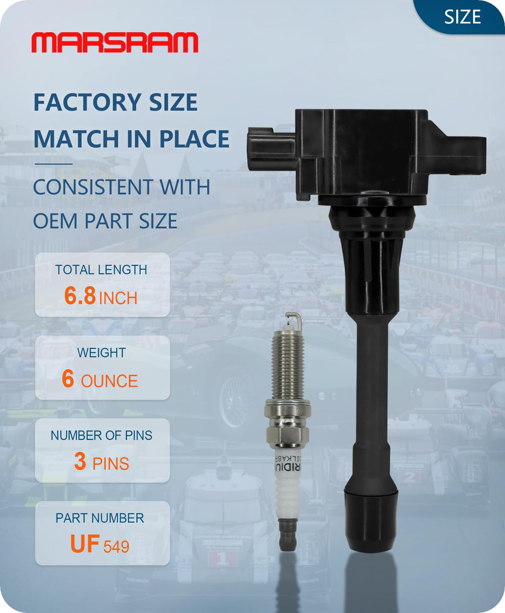 Marsram spark plug center design for strong ignition and consistent performance.