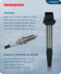 Marsram double iridium spark plug 4912 detail for improved combustion.