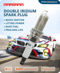 Marsram spark plug insulator detail showing high-performance construction.