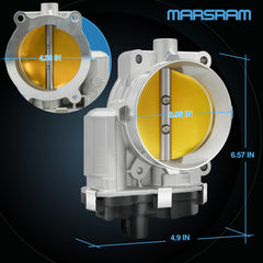 Marsram throttle body with OE replacement labeling and compatibility information