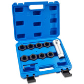 Marvelity axle spindle thread chaser set close-up with 8 dies for precise repairs