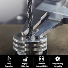 Marvelity Premium 131-Piece Kit twist drill bits for precise metal machining.