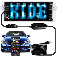 Maschsea light sign for car with battery-free LED display on windshield