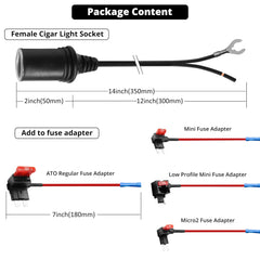 MASIGO dash cam hardwire kit enables clean power path