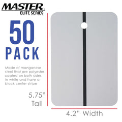 Master Elite spray-out card demonstrates sheen and metallic flow in automotive refinishing.