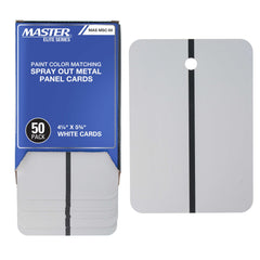 Master Airbrush Master Elite spray-out panel for color matching on white background; ideal color check.