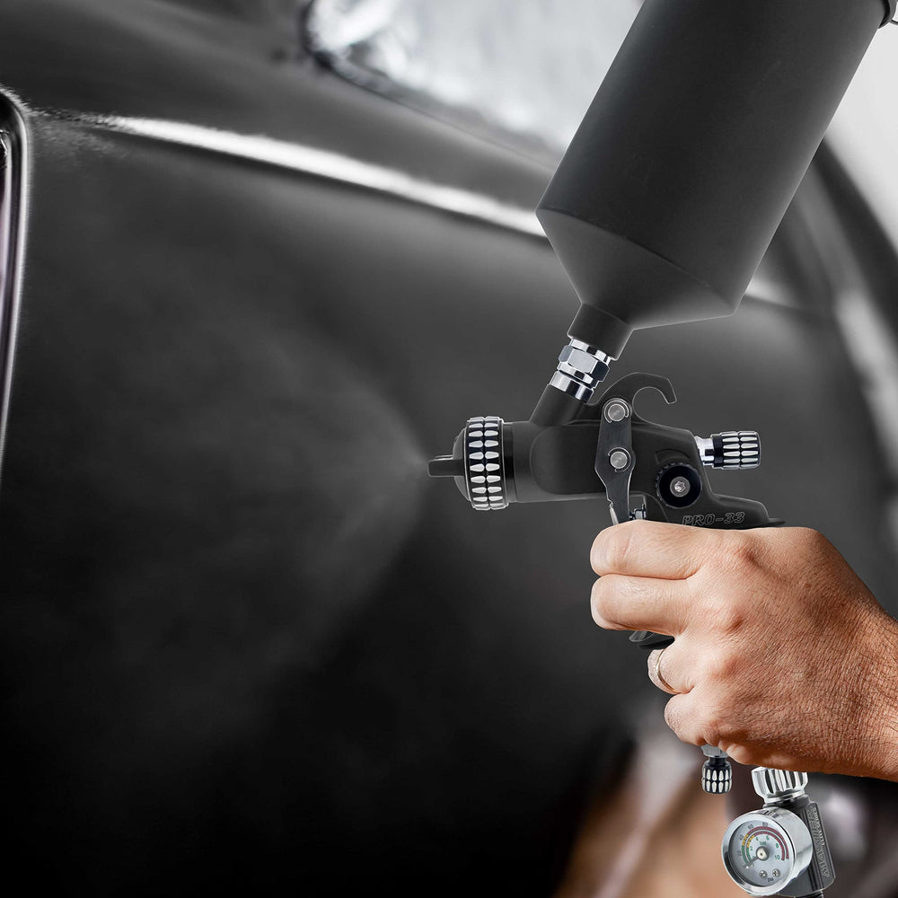 Master Airbrush MPS cup adapter enables disposable cups for clean setup.
