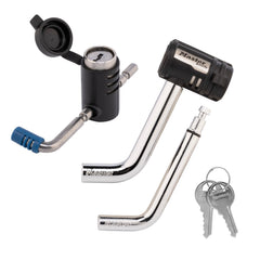 Master Lock 2848DAT receiver lock with bent-pin design for trailer security.