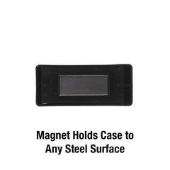 Sliding cover on Master Lock key holder prevents drop or misplacement
