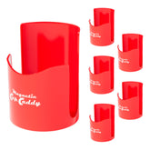 Master Magnetics Magnetic Cup Holder attached to fridge to keep mugs within reach
