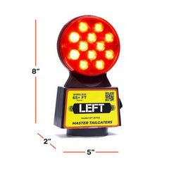 Master Tailgaters tow light with safety straps included for added security.