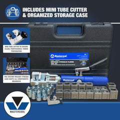 Mastercool mini tube cutter 70027 ensures clean tube ends for quality flares.
