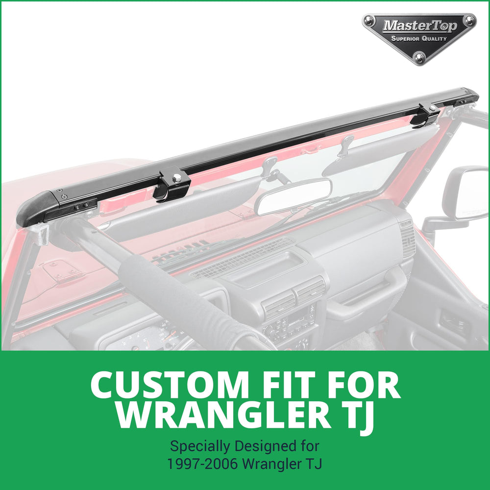 MasterTop header compatible with leading Bimini and summer tops for TJ.
