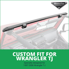 MasterTop header compatible with leading Bimini and summer tops for TJ.