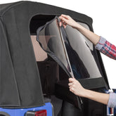 MasterTop rear window for Jeep Wrangler JK with OEM fit and clear visibility.