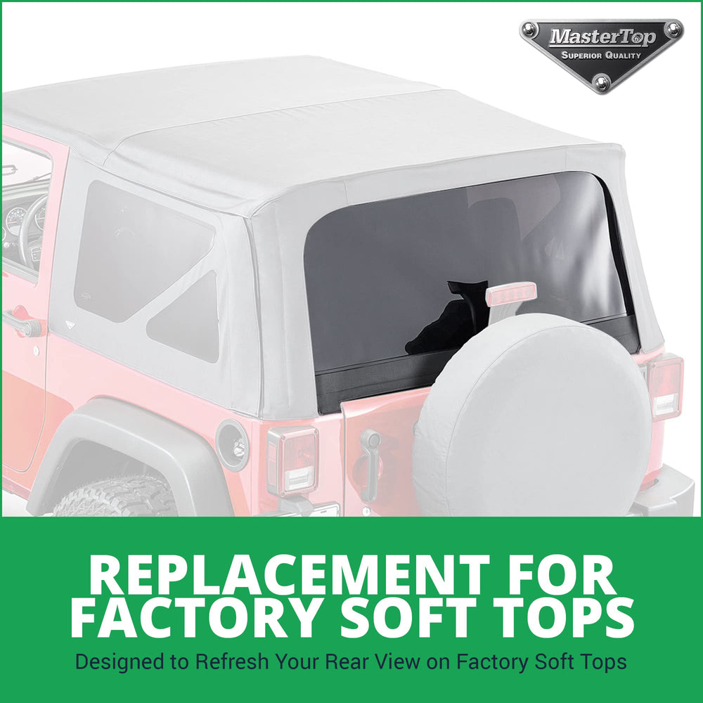 MasterTop 51.25 inch rear window for JK 2010-2018 with reliable fit.