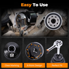 MateAuto corrosion-resistant CrV steel and aluminum sockets