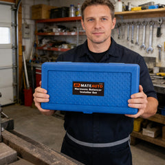 MateAuto heavy-duty crank pulley installer tool in tough steel finish