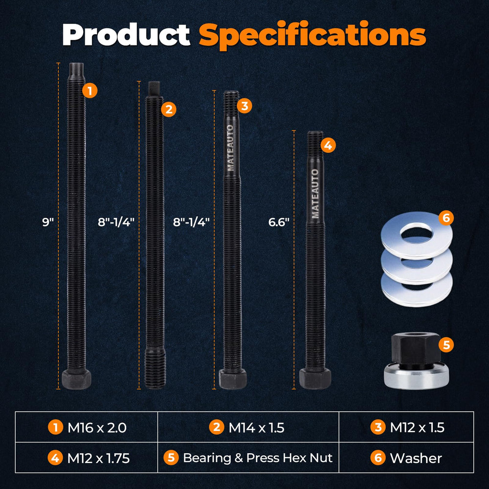 MateAuto long-reach adapters shown for easier crank pulley access