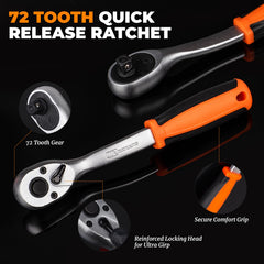 MateAuto oil filter wrench with quick-release ratchet for smooth, controlled removal.
