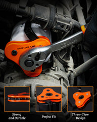 MateAuto stainless steel bands with dimpled texture ensure secure grip.