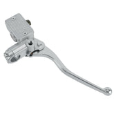 M MATI front brake master cylinder close-up showing precise piston bore for reliable braking.