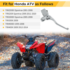 M MATI master cylinder side view for Honda TRX shows compact fit and easy installation.