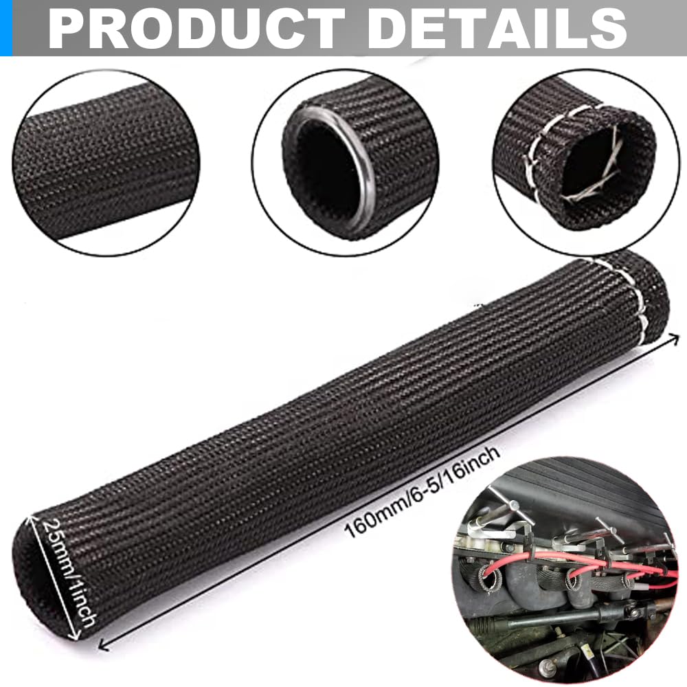 MAUTEMOWING 6 inch spark plug heat sleeve safeguards wires against heat