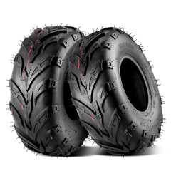 MaxAuto 145/70-6 tire side view highlights compact ATV tire design for small vehicles.