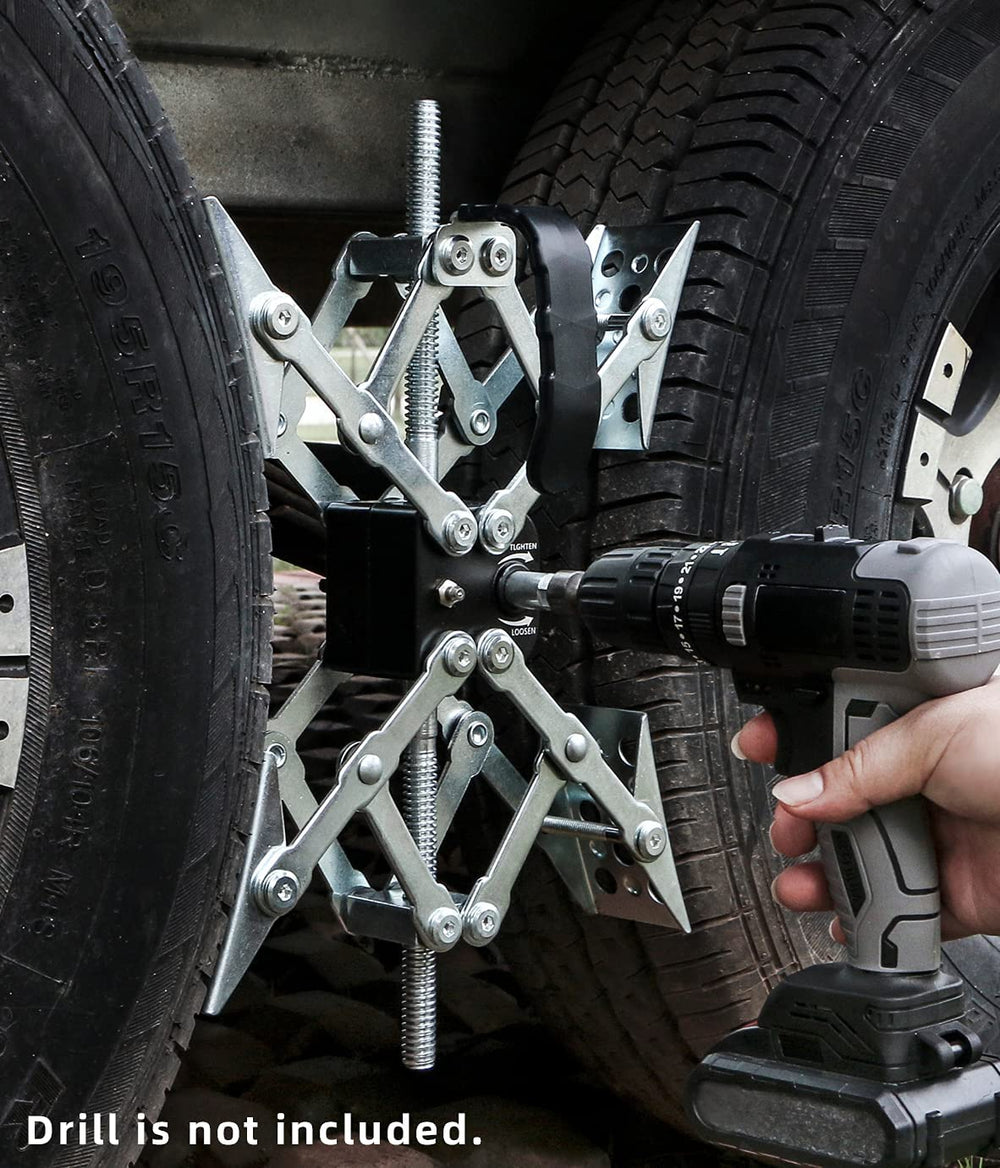 Maxchock X-Shaped stabilizer shows rust-resistant, zinc-plated steel construction outdoors.