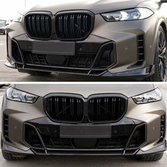 MAXDOM carbon fiber front upper grill upgrade enhances exterior cohesion for BMW X5 G05 LCI.
