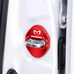 MAXDOOL door lock cover for MX-5 adds red finish, style, and protection.