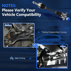 Maxfavor CV axle front left for Cadillac Escalade improves handling and stability