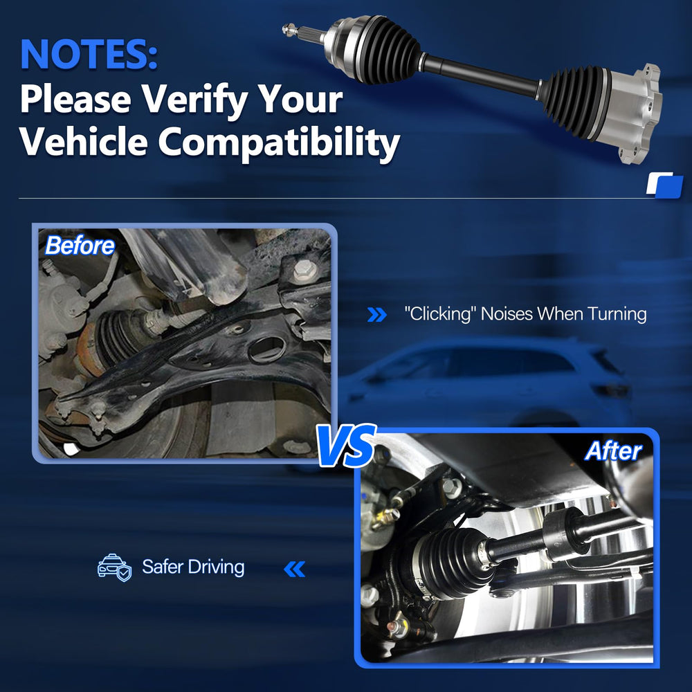 Maxfavor CV axle front pair for Cadillac Escalade—robust joints support confident handling