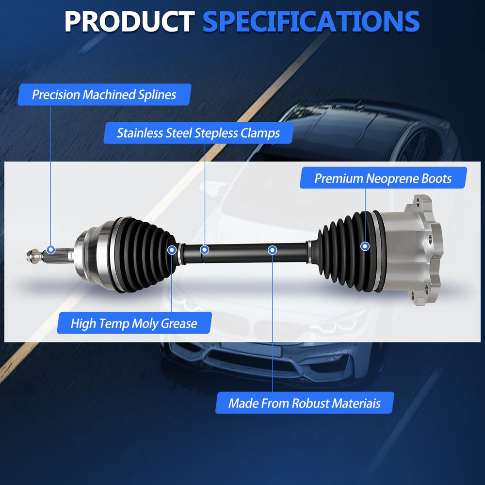 Maxfavor CV axle front pair kit with two shafts—driver and passenger sides