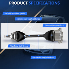 Maxfavor CV axle front pair kit with two shafts—driver and passenger sides