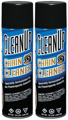 Maxima Clean Up aerosol bottle enables fast chain cleaning with minimal residue.