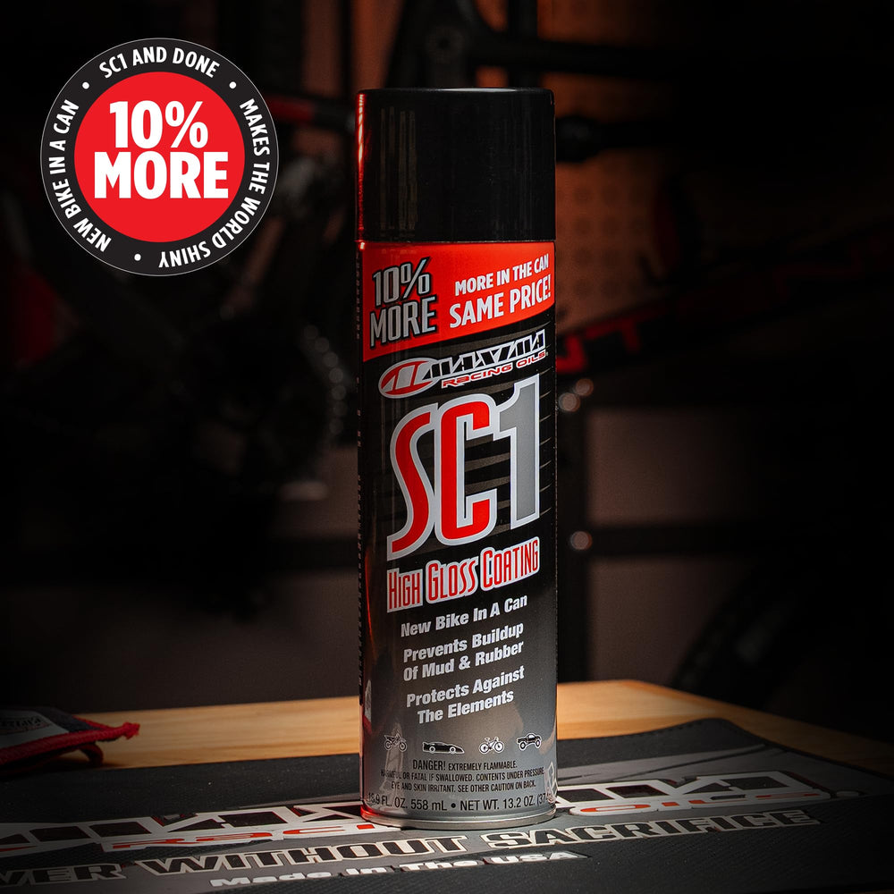 Maxima SC1 12-pack application scene illustrating mud repellence.