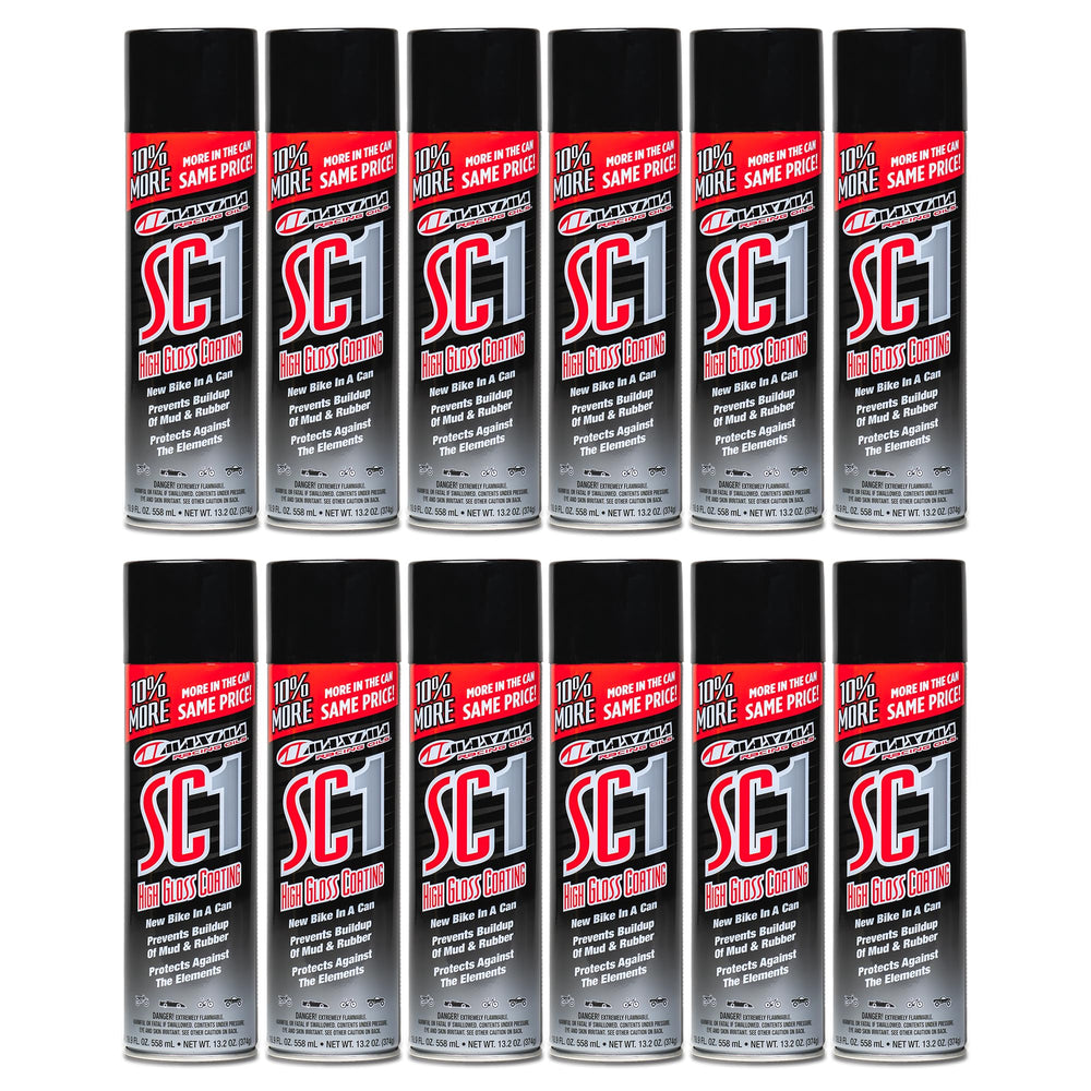Maxima SC1 12-pack can close-up showcases durable gloss protection.